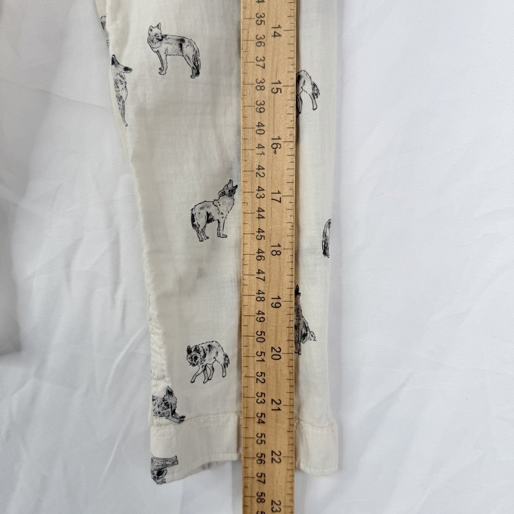 The North Face women Shirt All Over Print Wolves Wolf Nature SZ-S organic cotton - Picture 8 of 16